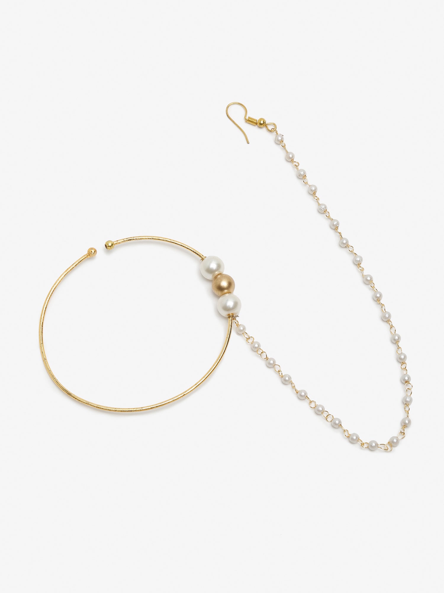 Women's Pearl Nose Ring - Ruby Raang | Grocsy