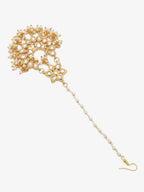 Gold-Polished Kundan Maang Tikka - Ruby Raang | Grocsy
