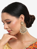 Green Contemporary Chandbalis Earrings - Ruby Raang | Grocsy