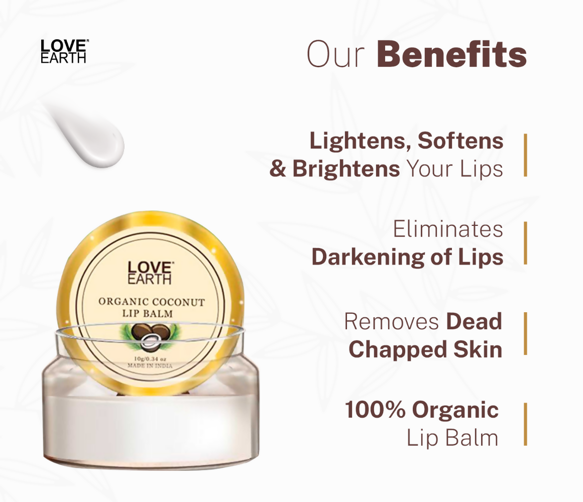 Love Earth Organic Coconut Lip Balm | Grocsy