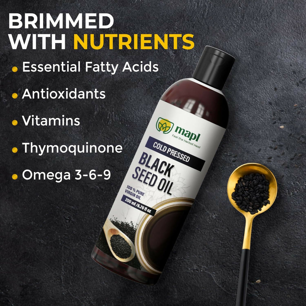 MAPL Organic Black Seed Oil Cold-Pressed | Grocsy
