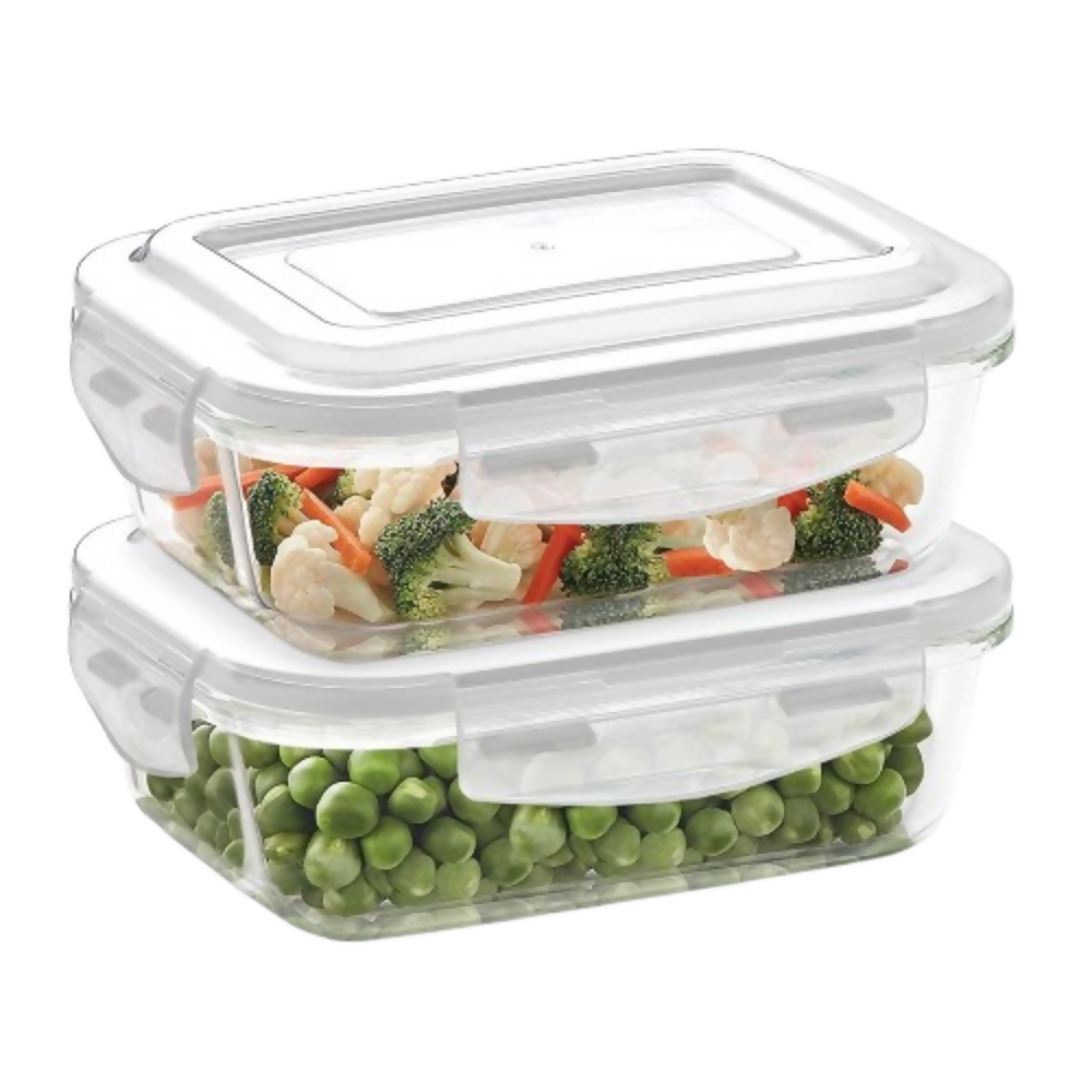 Borosil Klip N Store Glass Storage Containers - Set of 2 | Grocsy
