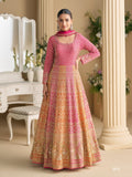 Aarshi Fashions Pink Georgette Wedding Gowns | Grocsy