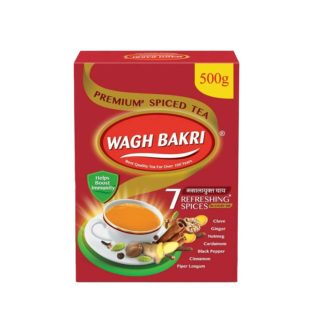 Wagh Bakri 7 Refreshing Spices Tea | Wagh Bakri Premium Spiced Tea | Made With 7 Authentic Refreshing Spices | Grocsy