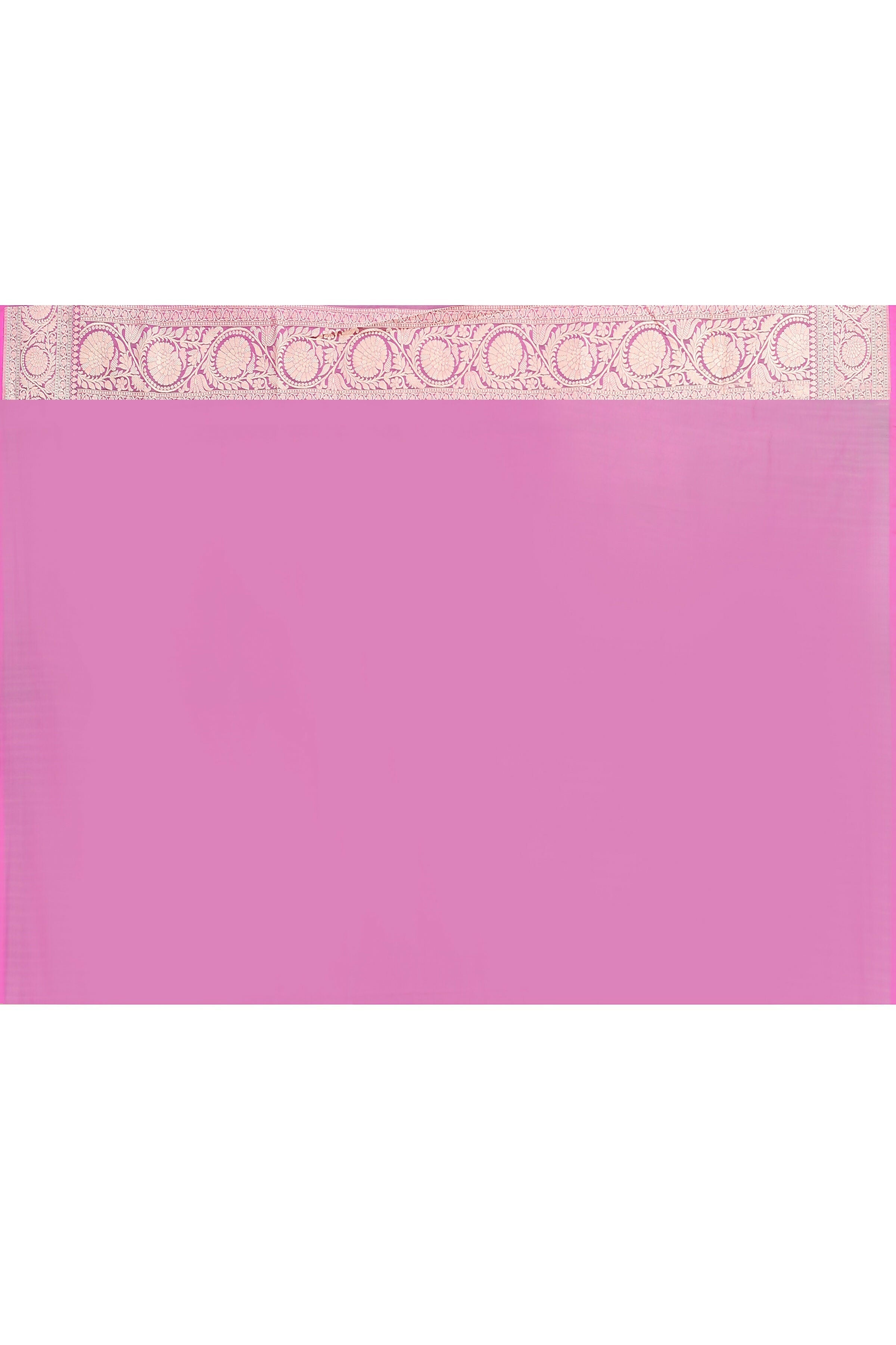 Joban Fashion Magenta Pure Katan Pure Handloom Banarasi Silk Saree | Grocsy