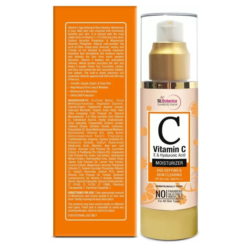 St.Botanica Vitamin C, E & Hyaluronic Acid Moisturizer | Grocsy