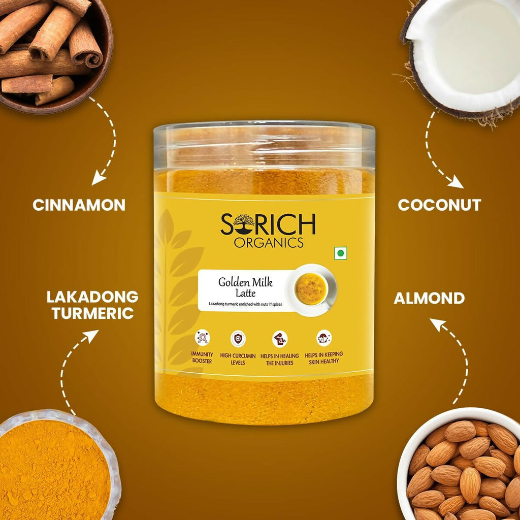 Sorich Organics Golden Milk Turmeric Latte Mix Powder | Grocsy