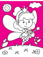 Dreamland Publications Little Fairy Neon Colour and Sticker Dots Book Over 500 Stickers For Kids | Grocsy