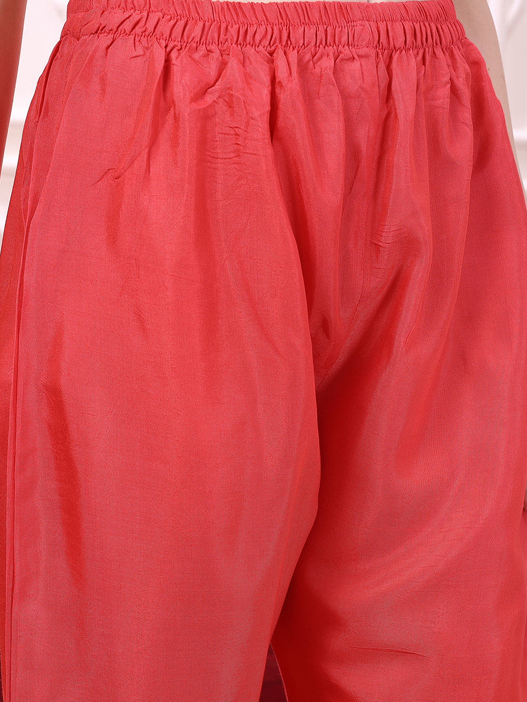 Sequinned & Thread Embroidered Kurta With Pant & Embroidered Dupatta, Coral - Hiral Fashion | Grocsy
