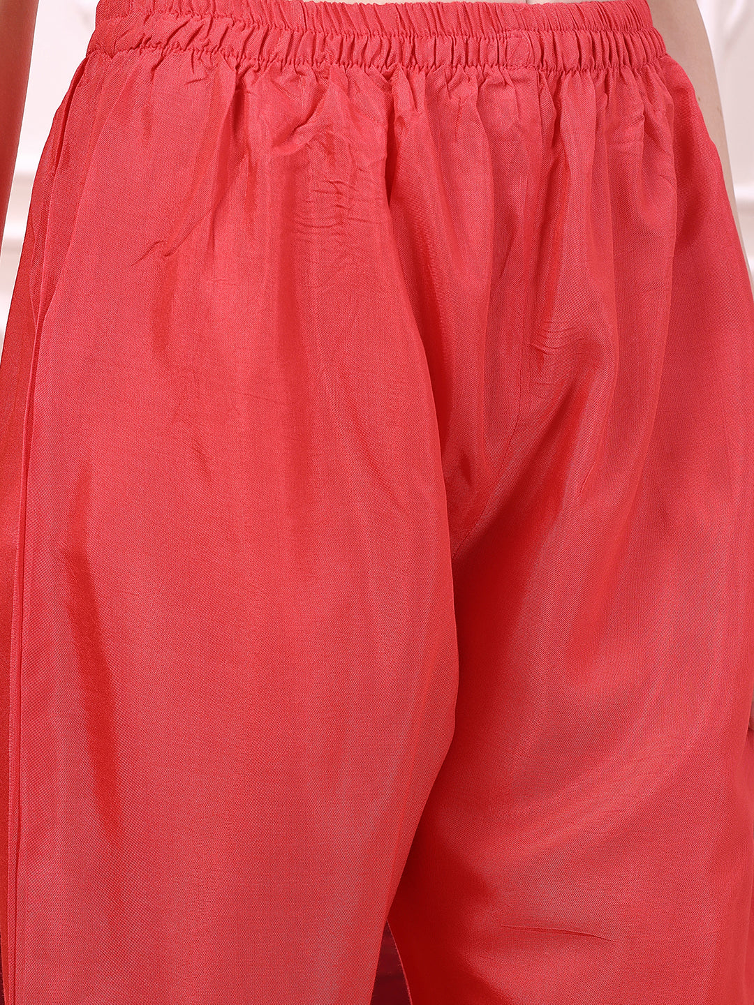 Sequinned & Thread Embroidered Kurta With Pant & Embroidered Dupatta, Coral - Hiral Fashion | Grocsy