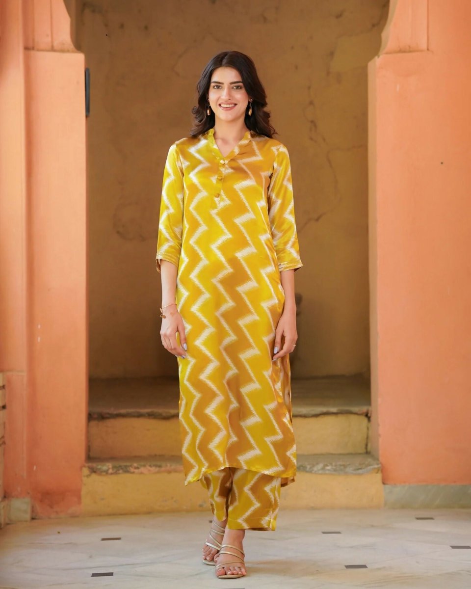 Aayaa Pure Muslin printed Kurti & Pant - Multi Color | Grocsy