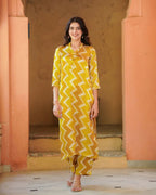 Aayaa Pure Muslin printed Kurti & Pant - Multi Color | Grocsy
