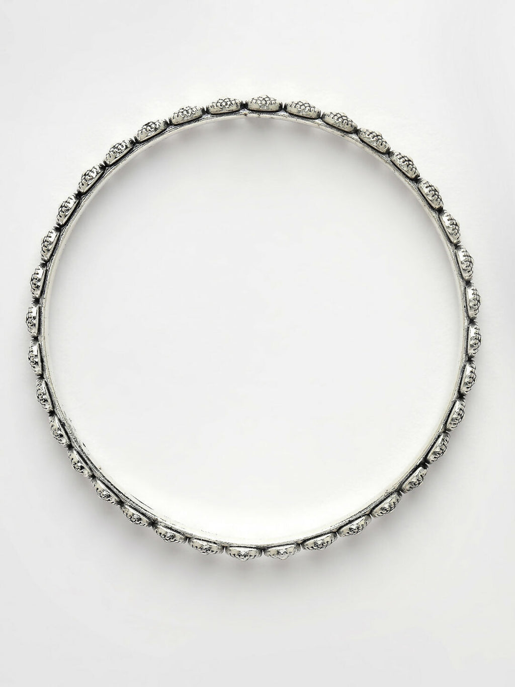 NVR Women's Set of 4 Silver-Toned German Silver Oxidised Bangles | Grocsy