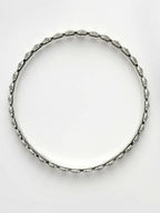 NVR Women's Set of 4 Silver-Toned German Silver Oxidised Bangles | Grocsy