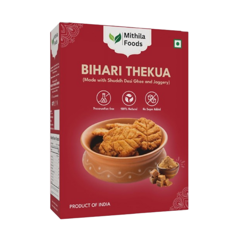 Mithila Foods Thekua With Jaggery & Shuddh Desi Ghee | Grocsy
