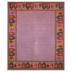 Rudra Bazaar Multicolour 210 TC Cotton Double King Bedsheet With 2 Pillow Covers | Grocsy