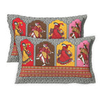 Rudra Bazaar Multicolour 210 TC Cotton Double King Bedsheet With 2 Pillow Covers | Grocsy