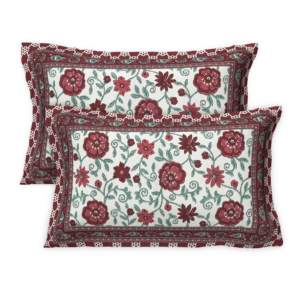 Rudra Bazaar Multicolour 210 TC Cotton Double King Bedsheet With 2 Pillow Covers | Grocsy