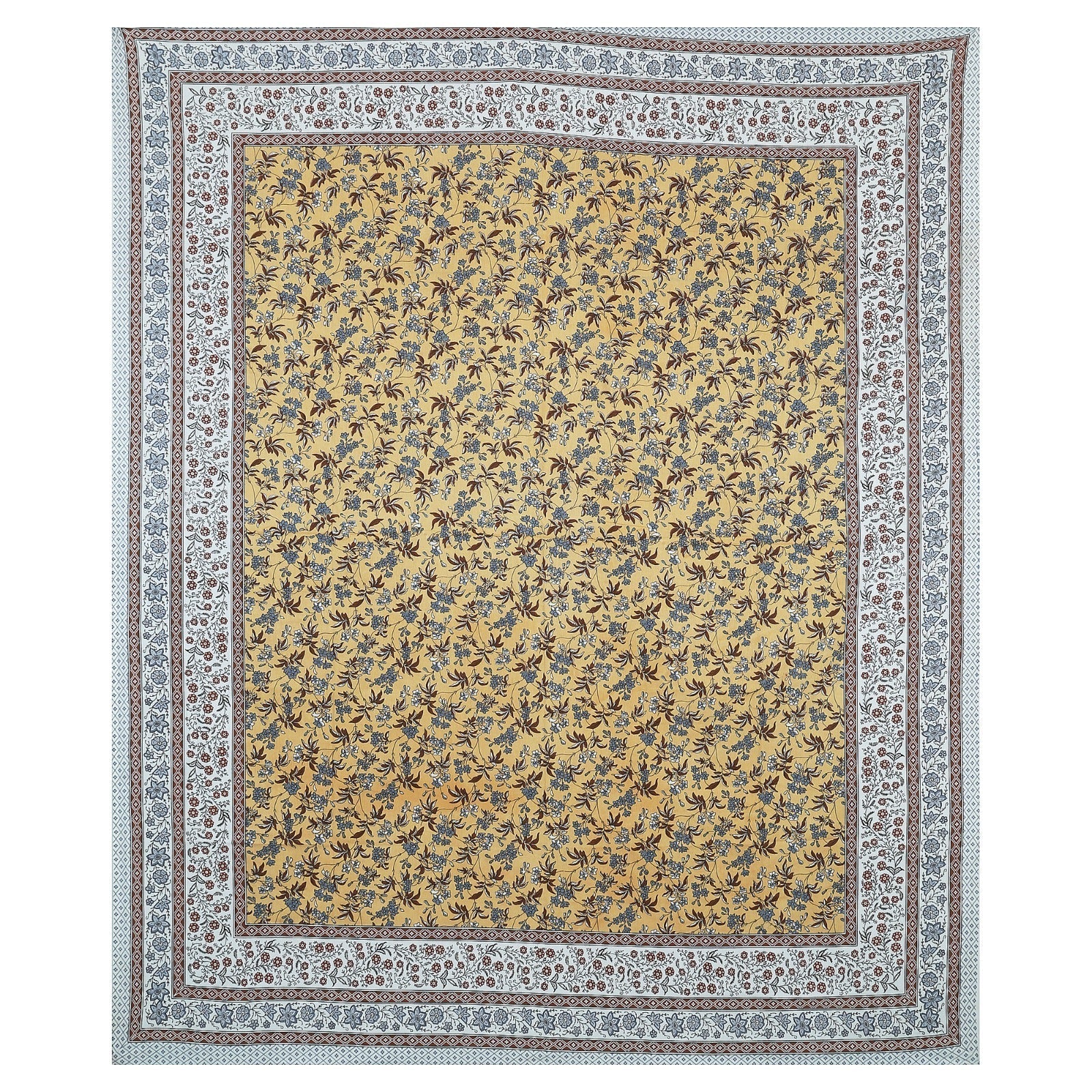 Rudra Bazaar Multicolour 210 TC Cotton Double King Bedsheet With 2 Pillow Covers | Grocsy