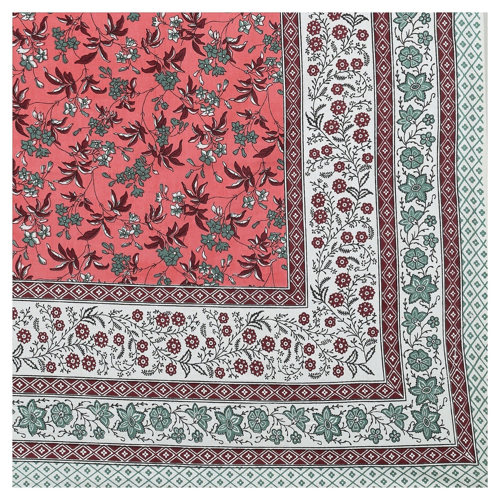 Rudra Bazaar Multicolour 210 TC Cotton Double King Bedsheet With 2 Pillow Covers | Grocsy