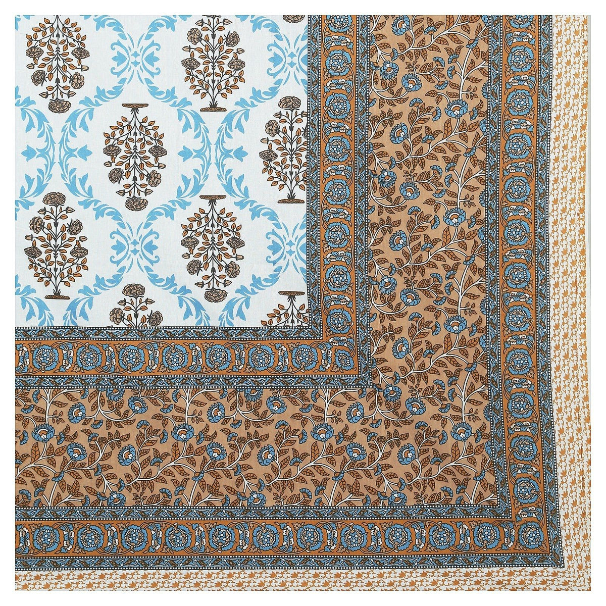Rudra Bazaar Multicolour 210 TC Cotton Double King Bedsheet With 2 Pillow Covers | Grocsy