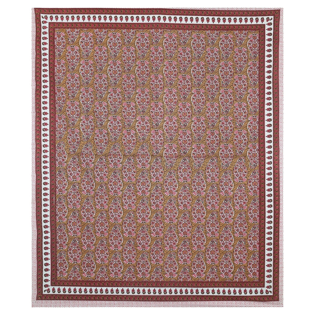 Rudra Bazaar Multicolour 210 TC Cotton Double King Bedsheet With 2 Pillow Covers | Grocsy