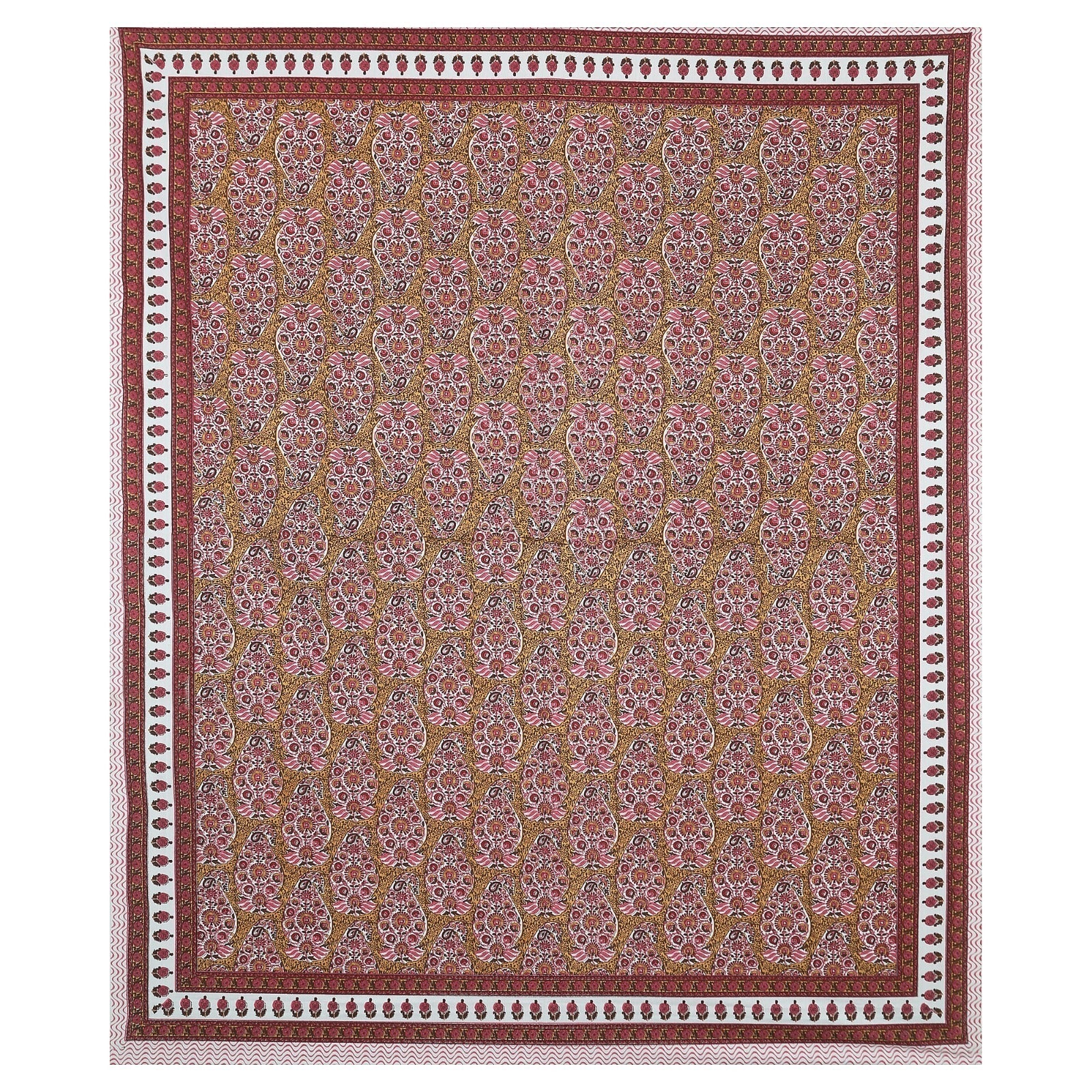 Rudra Bazaar Multicolour 210 TC Cotton Double King Bedsheet With 2 Pillow Covers | Grocsy