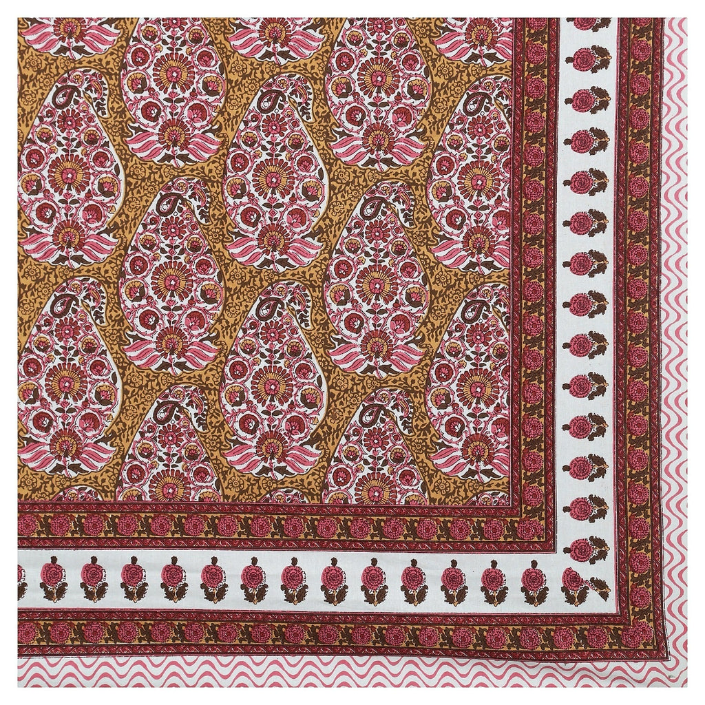 Rudra Bazaar Multicolour 210 TC Cotton Double King Bedsheet With 2 Pillow Covers | Grocsy