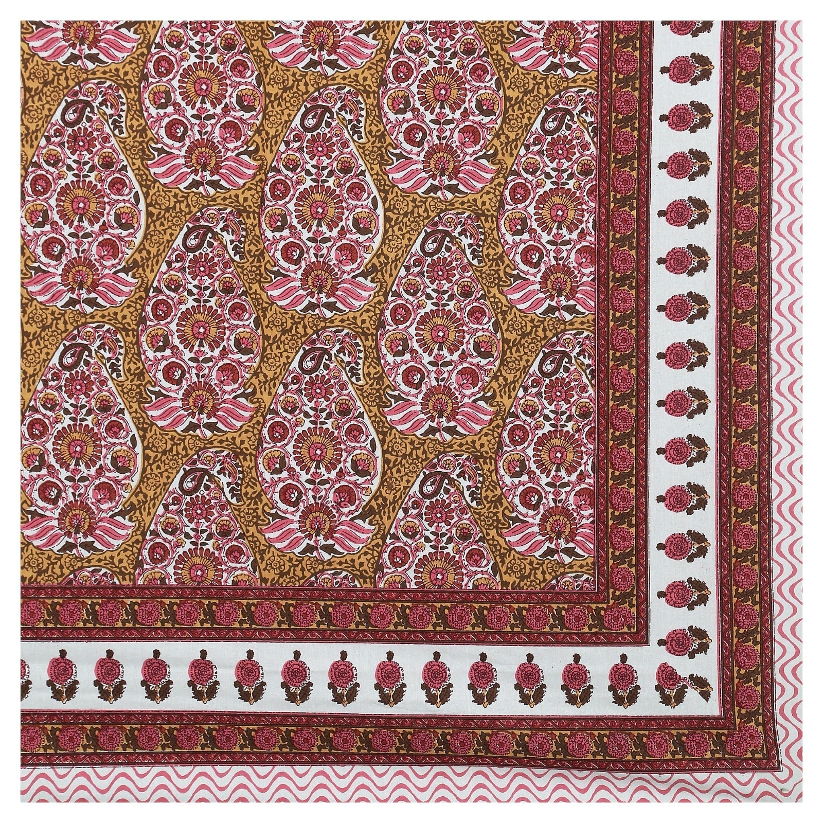 Rudra Bazaar Multicolour 210 TC Cotton Double King Bedsheet With 2 Pillow Covers | Grocsy