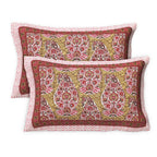 Rudra Bazaar Multicolour 210 TC Cotton Double King Bedsheet With 2 Pillow Covers | Grocsy