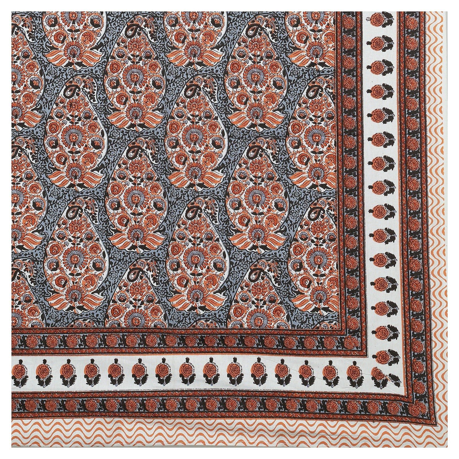Rudra Bazaar Multicolour 210 TC Cotton Double King Bedsheet With 2 Pillow Covers | Grocsy