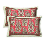 Rudra Bazaar Multicolour 210 TC Cotton Double King Bedsheet With 2 Pillow Covers | Grocsy