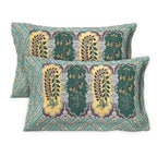 Rudra Bazaar Multicolour 210 TC Cotton Double King Bedsheet With 2 Pillow Covers | Grocsy