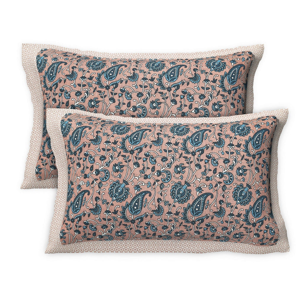 Rudra Bazaar Multicolour 210 TC Cotton Double King Bedsheet With 2 Pillow Covers | Grocsy