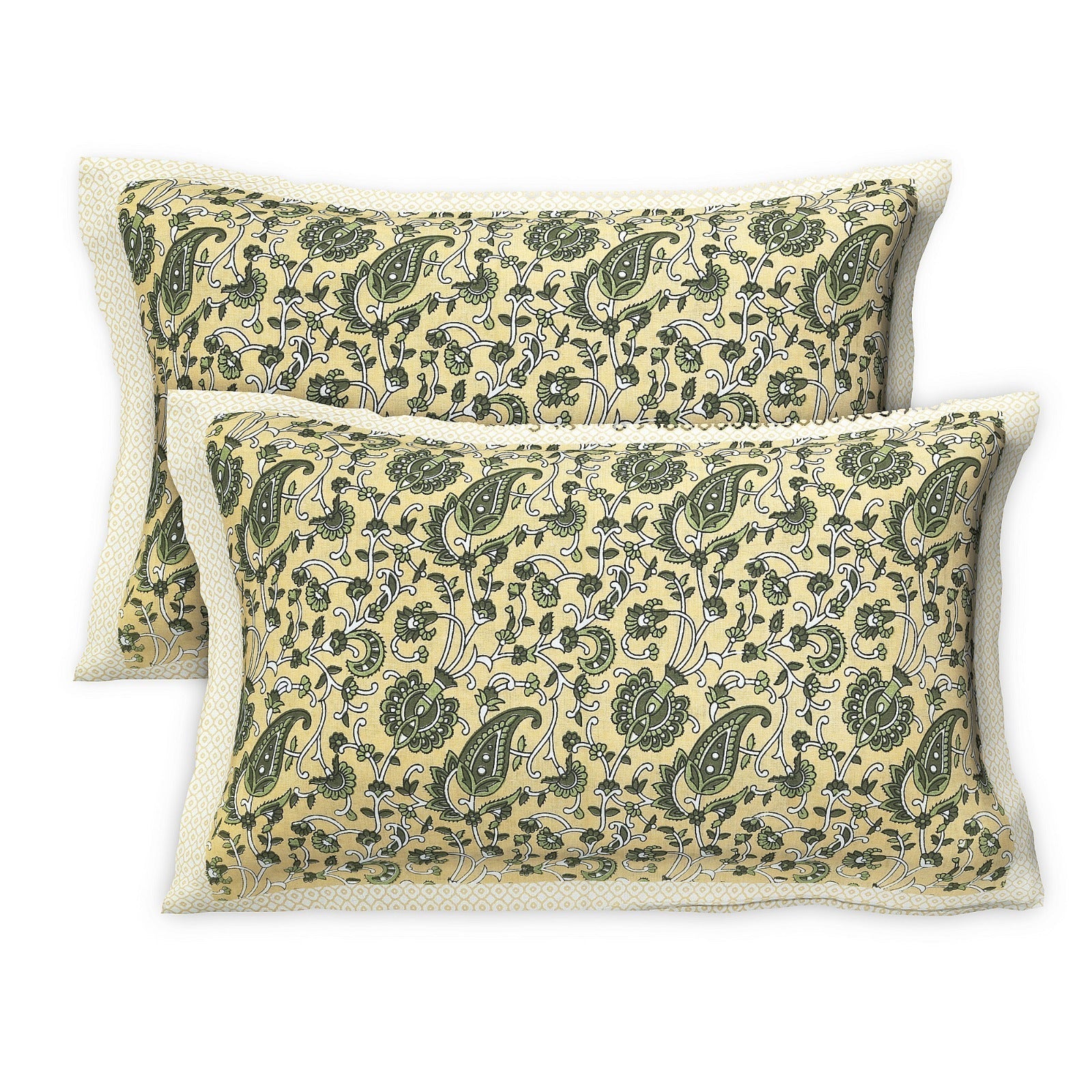 Rudra Bazaar Multicolour 210 TC Cotton Double King Bedsheet With 2 Pillow Covers | Grocsy