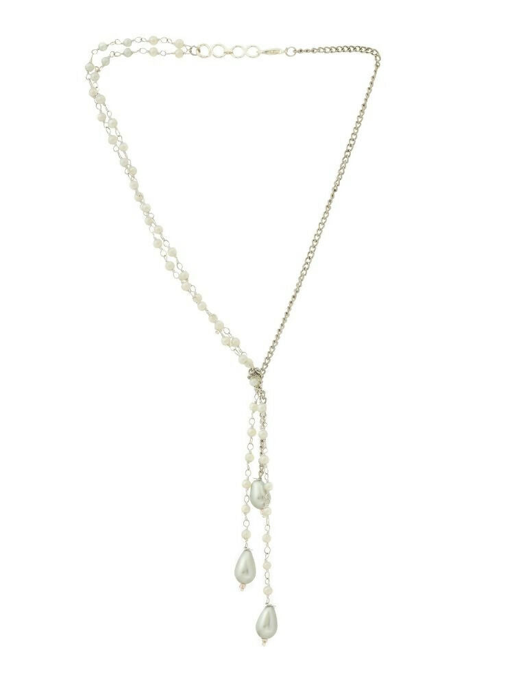 Beaded one sided motif necklace - Ruby Raang | Grocsy