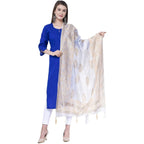 A R Silk White Color Silk Pahadi Silk Dupattas and Chunnis | Grocsy