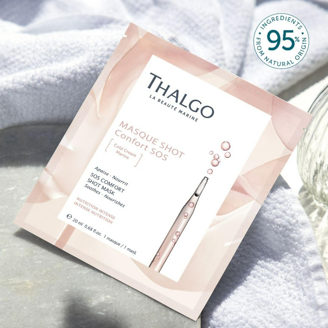Thalgo SOS Comfort Shot Mask - Nourishing Marine Cold Cream Sheet Mask | Grocsy