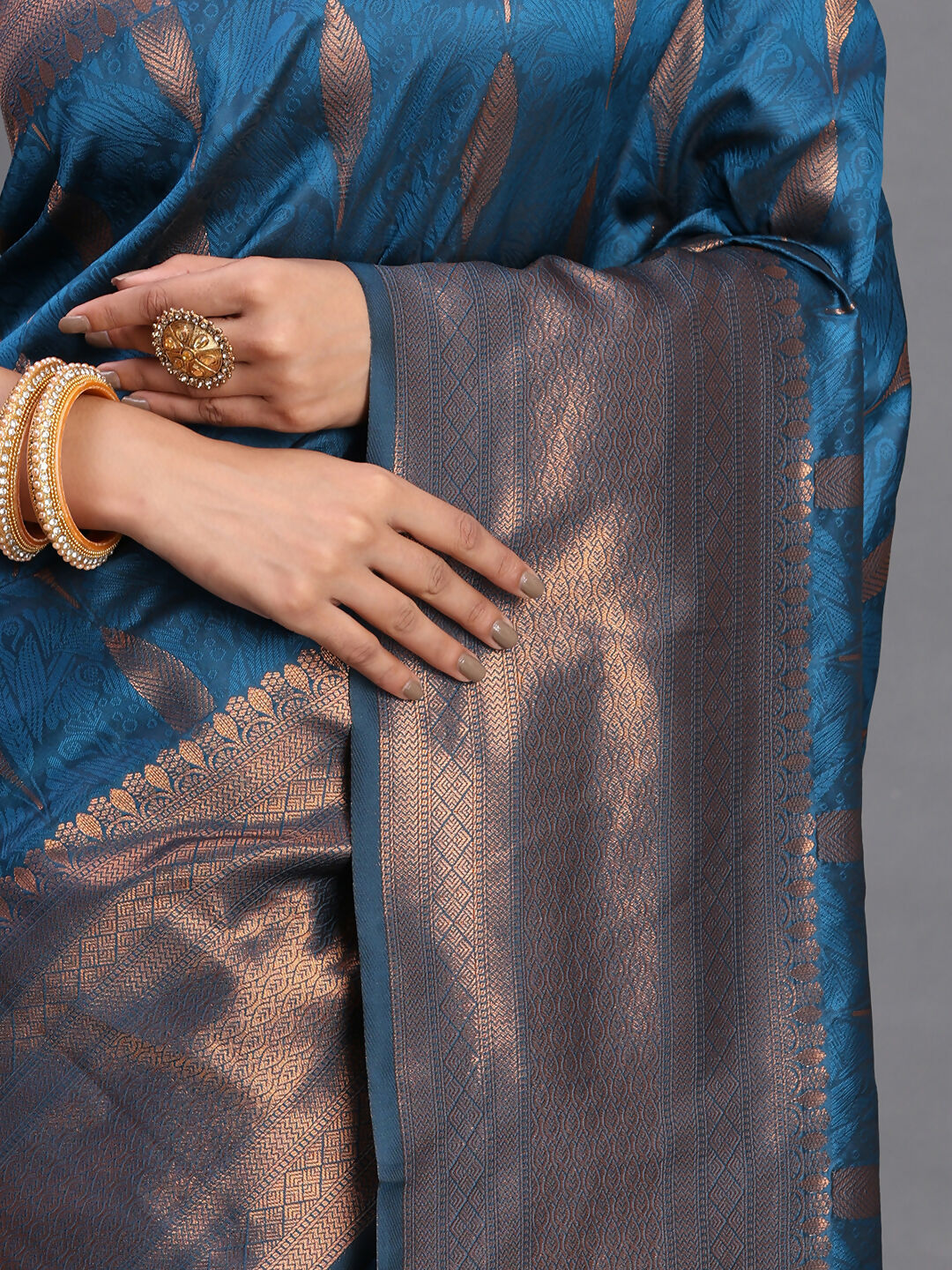 Shree Shyam Fashion Silk Peach Saree | Grocsy