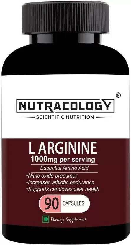 Nutracology L Arginine 1000mg Nitric Oxider Booster For Muscle Gain & Strength Capsules | Grocsy