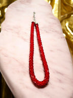 Inhanns Noor-E-Jalwa – Handmade Crystal Bead Necklace -Adjustable - Red Only Necklace | Grocsy