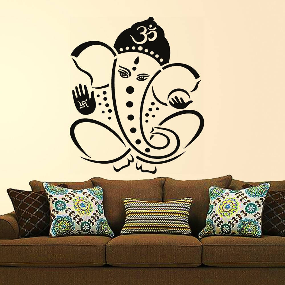 Decals Design Pious Lord Ganesha Wall Sticker - Limited Time Offer | Grocsy