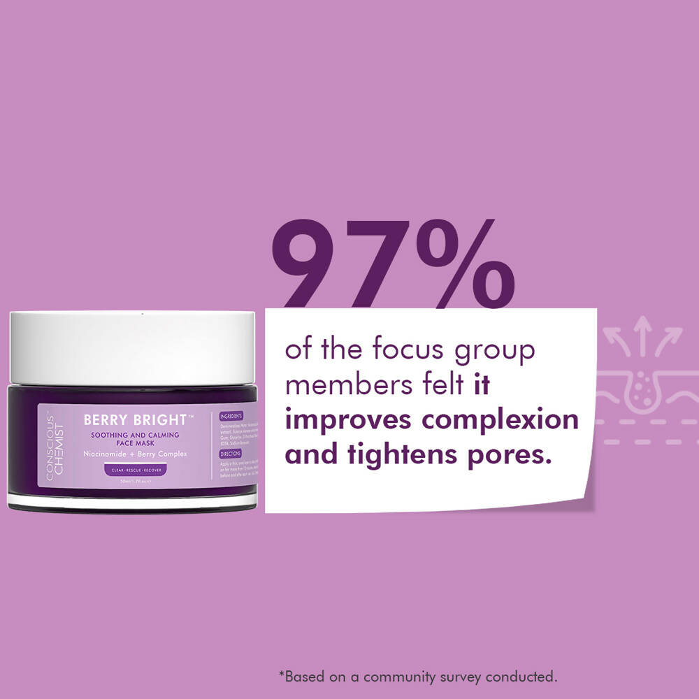 Conscious Chemist Berry Bright Soothing & Calming Gel Mask | Grocsy