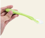 Safe-O-Kid Soft Silicone Tip Spoons 2 Sets Box (4 Spoons), Blue & Green | Grocsy