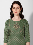 Embroidered Silk Kurta With Pant And Dupatta Set, Multicolor - Hiral Fashion | Grocsy