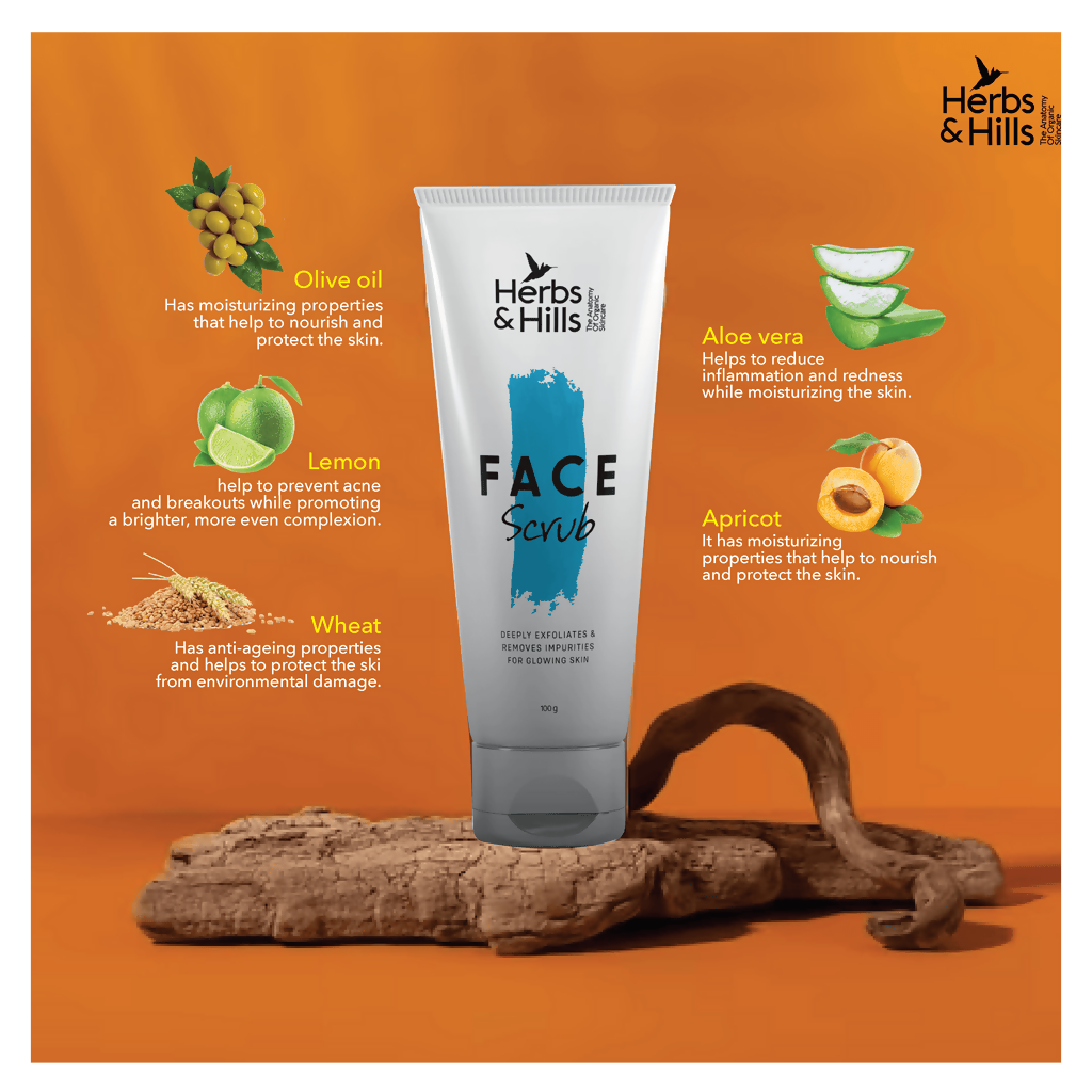 Herbs & Hills Face Scrub | Grocsy