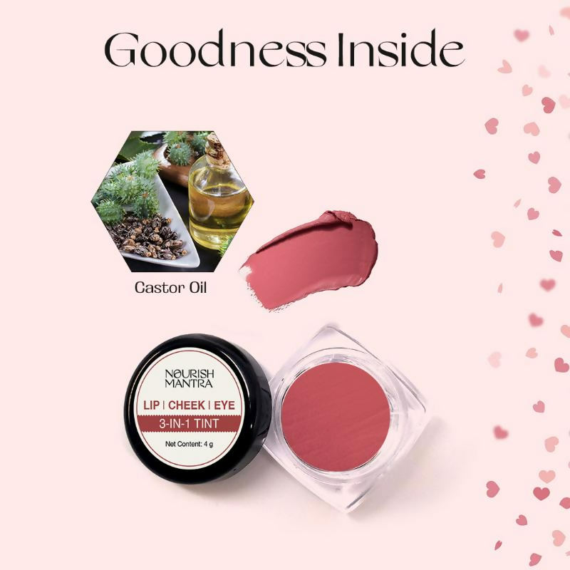 Nourish Mantra Lip Cheek & Eye Tint for Long-lasting Color with Rich Pigment | Grocsy