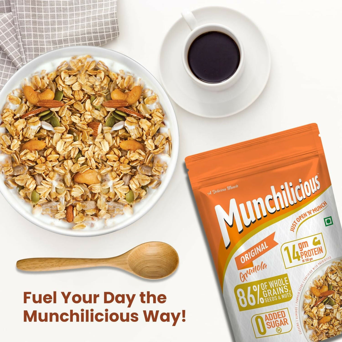 Munchilicious Granola - Original, 80% Seeds & Whole Grains | Grocsy