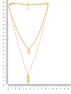 Ruby Raang Double Layered Yellow Onyx and Kundan Necklace | Grocsy