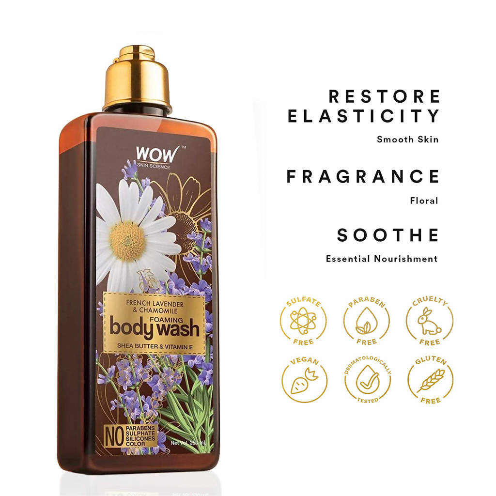 Wow Skin Science French Lavender & Chamomile Foaming Body Wash | Grocsy